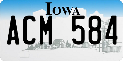 IA license plate ACM584