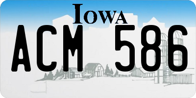 IA license plate ACM586