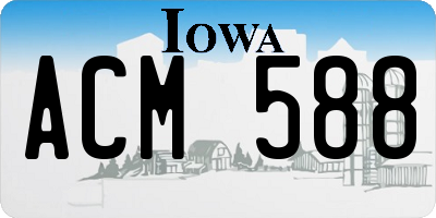 IA license plate ACM588