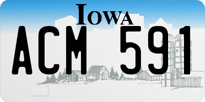 IA license plate ACM591