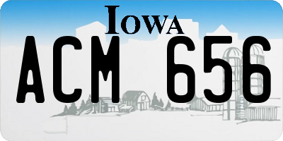 IA license plate ACM656