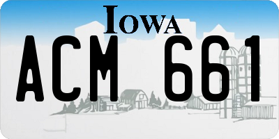 IA license plate ACM661