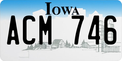 IA license plate ACM746