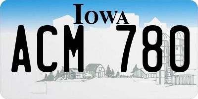 IA license plate ACM780