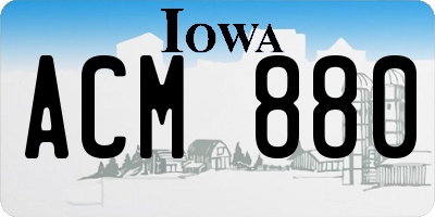 IA license plate ACM880