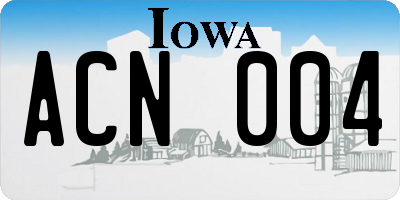 IA license plate ACN004
