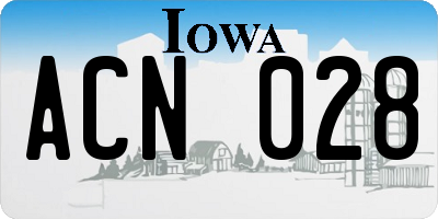 IA license plate ACN028