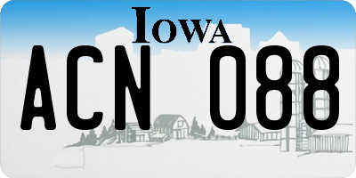 IA license plate ACN088