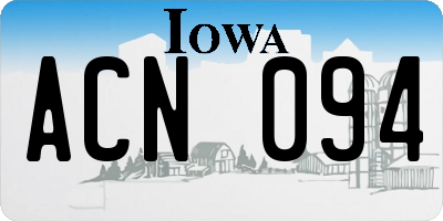 IA license plate ACN094