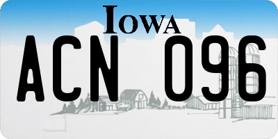IA license plate ACN096