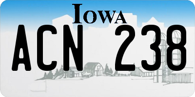 IA license plate ACN238
