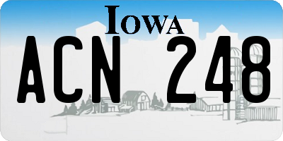 IA license plate ACN248