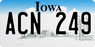 IA license plate ACN249
