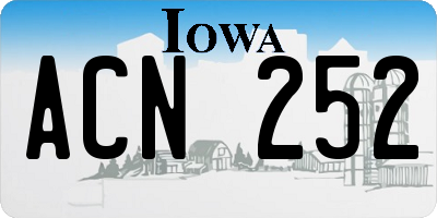 IA license plate ACN252