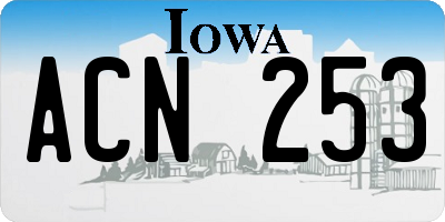 IA license plate ACN253