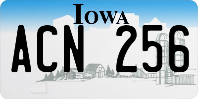 IA license plate ACN256