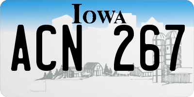 IA license plate ACN267
