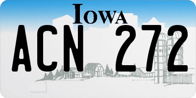 IA license plate ACN272