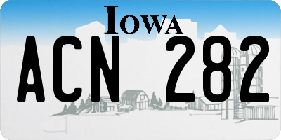 IA license plate ACN282
