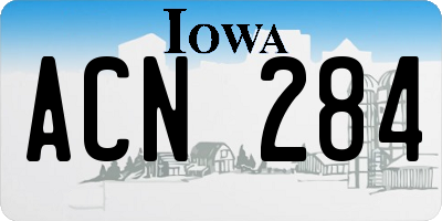IA license plate ACN284