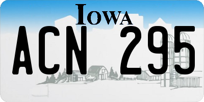 IA license plate ACN295