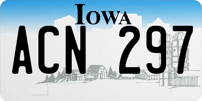 IA license plate ACN297
