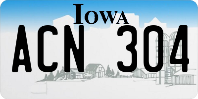 IA license plate ACN304