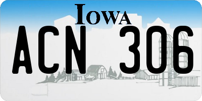 IA license plate ACN306
