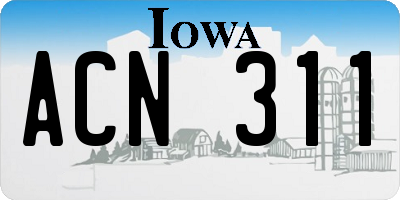 IA license plate ACN311