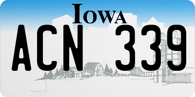 IA license plate ACN339