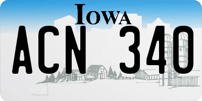 IA license plate ACN340