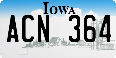 IA license plate ACN364