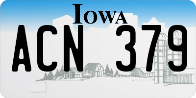 IA license plate ACN379