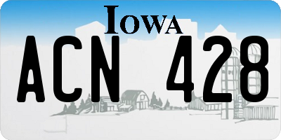 IA license plate ACN428