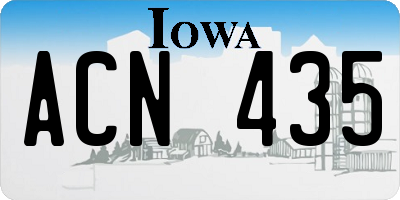IA license plate ACN435