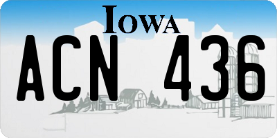 IA license plate ACN436