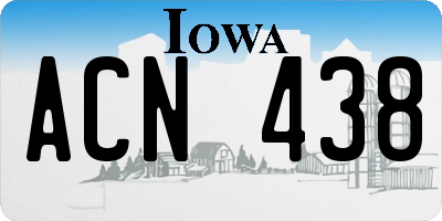 IA license plate ACN438
