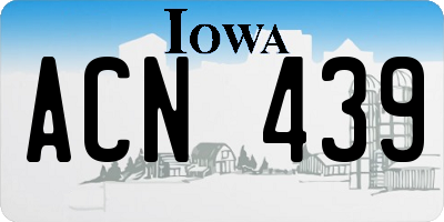 IA license plate ACN439