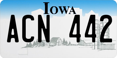 IA license plate ACN442