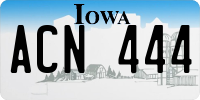 IA license plate ACN444