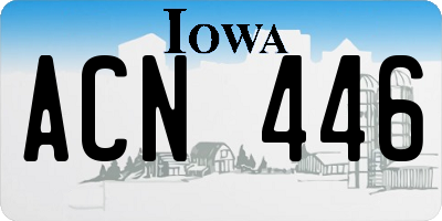 IA license plate ACN446