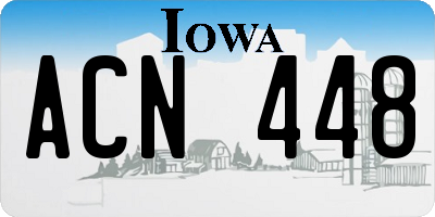 IA license plate ACN448