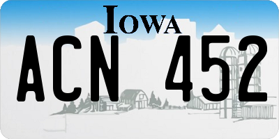 IA license plate ACN452