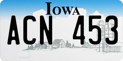 IA license plate ACN453