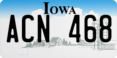 IA license plate ACN468