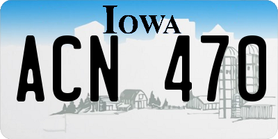 IA license plate ACN470