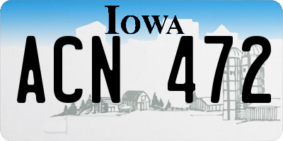 IA license plate ACN472