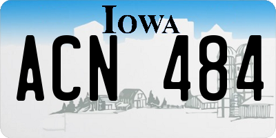 IA license plate ACN484