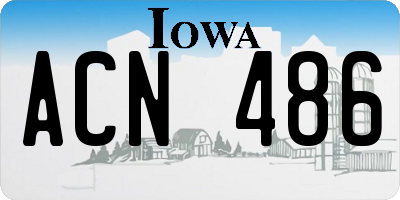 IA license plate ACN486