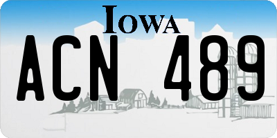 IA license plate ACN489